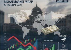Indian market wrap (22–26 Sept 2025): global cues, index moves, sector trends, flows & what to expect next week.